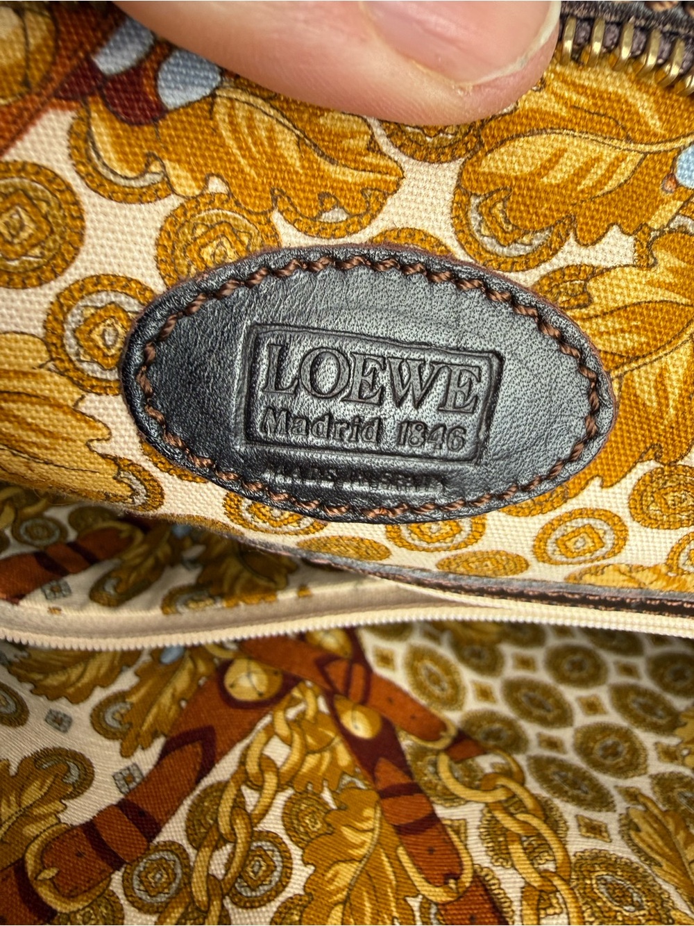 Vintage LOEWE Madrid 1846 Pony Calf Hair Tote Bag | Anagram Logo | Brown Leather - Picture 9 of 11